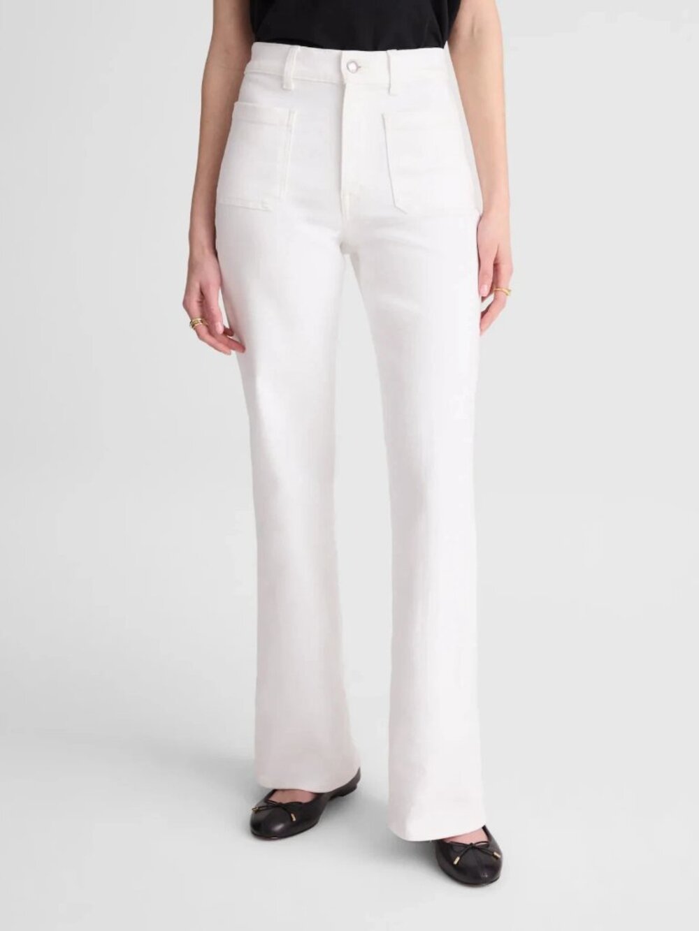 Madewell Tile White The Emmy Wide-Leg Jeans 31 NWT